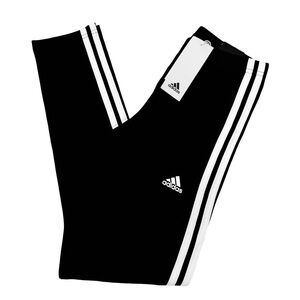 NWT ADIDAS TIGHT FIT High Rise FULL LENGTH STYLE Black Leggings Pants Stripes